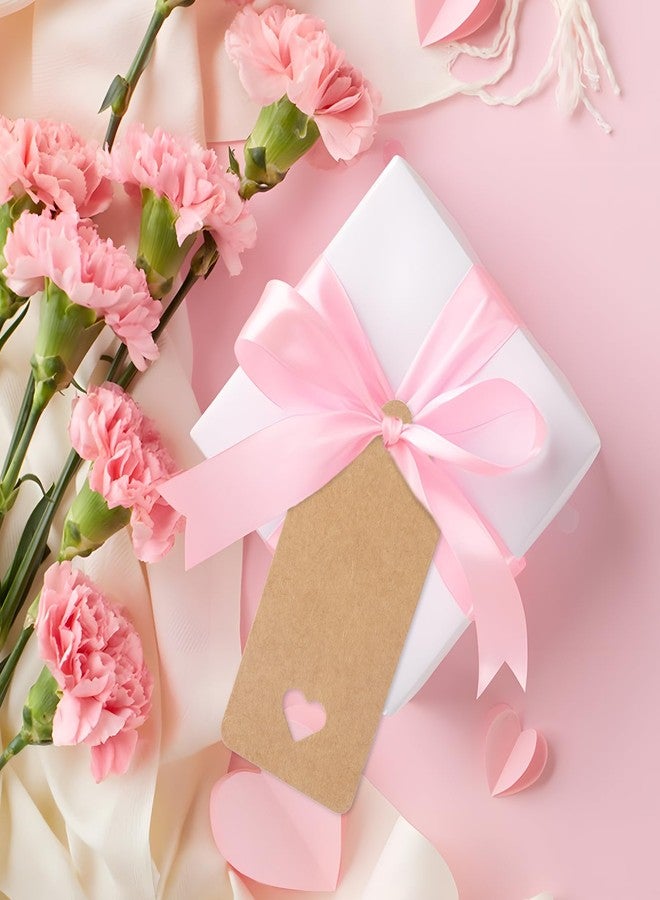 G2PLUS 100PCS Blank Gift Tags with String, Kraft Paper Hangtags, Hollow Heart Gift Tags, Wedding Favors Tags for Valentine's, Thanksgiving, Christmas - Image 4